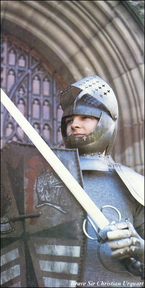 Brave Sir Christian Urquart, complete with armour