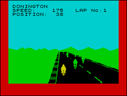 Donnington, Lap 1, Speed 175, Position 38