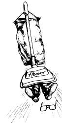 Hoover vacuumig Clive cartoon
