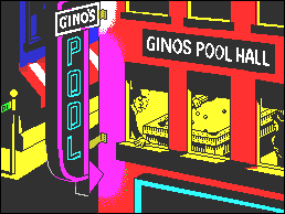 Outside Gino's pool hall